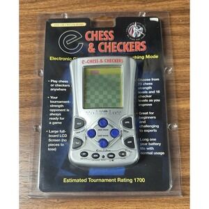Excalibur Chess & Checkers Handheld Electronic Travel Game NEW in Package‎